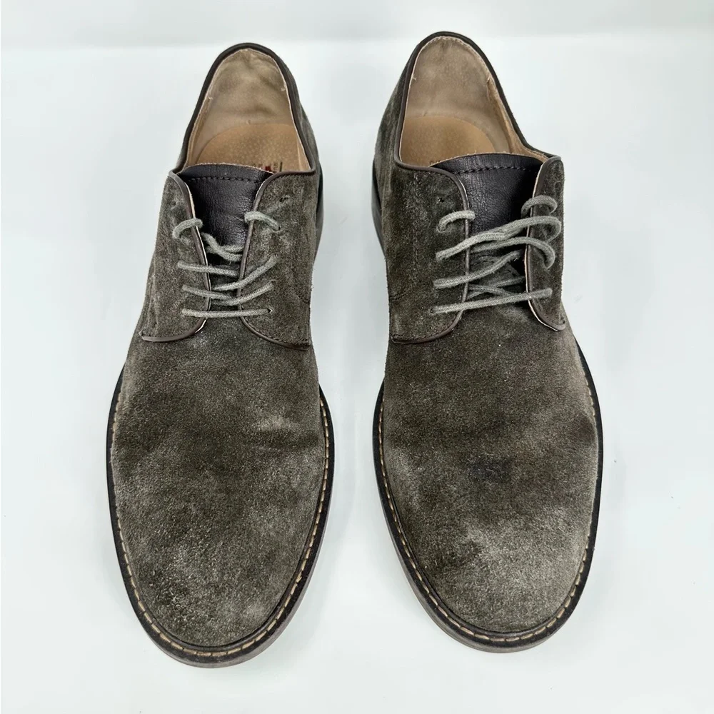 Men's‎ Suede Lace-Up Shoes - Olive
